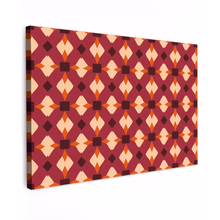 Canvas schilderij - Retro - Patroon - Kleurrijk — 1