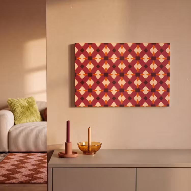 Canvas schilderij - Retro - Patroon - Kleurrijk — 2