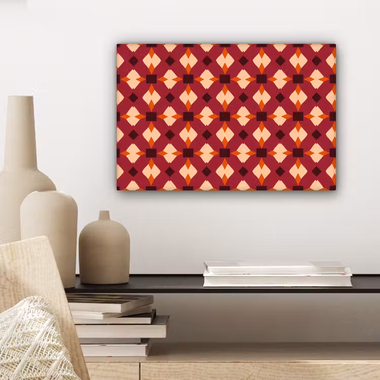 Canvas schilderij - Retro - Patroon - Kleurrijk — 5