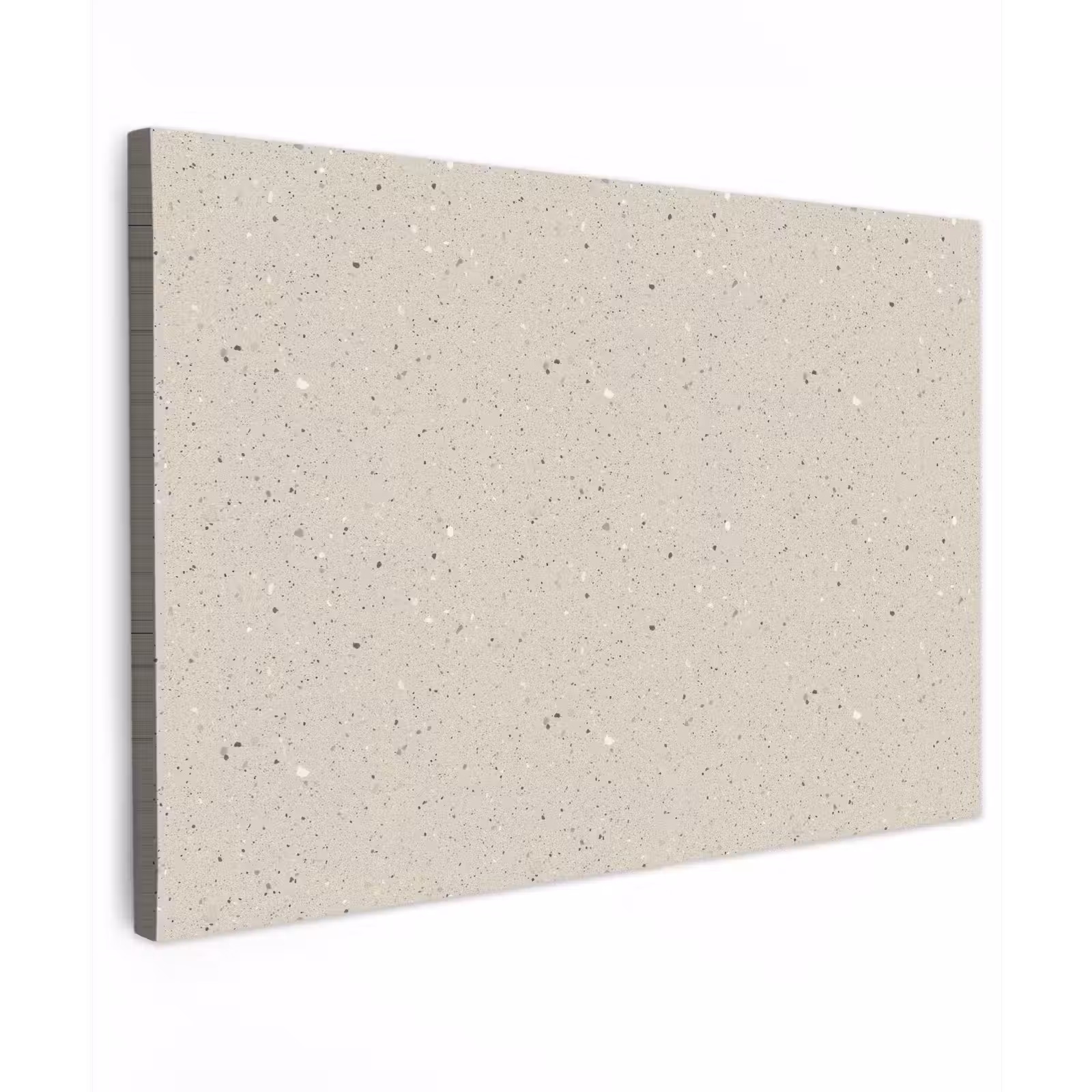 Canvas schilderij - Lichtbeige - Terrazzo - Grijs — 1