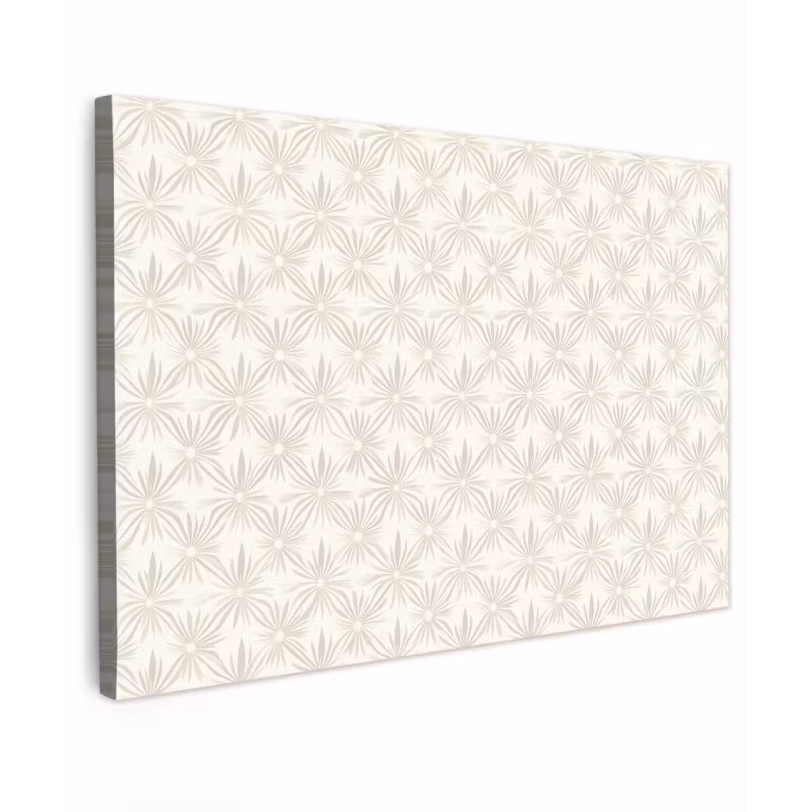 Canvas schilderij - Patroon - Bloemen - Beige — 1