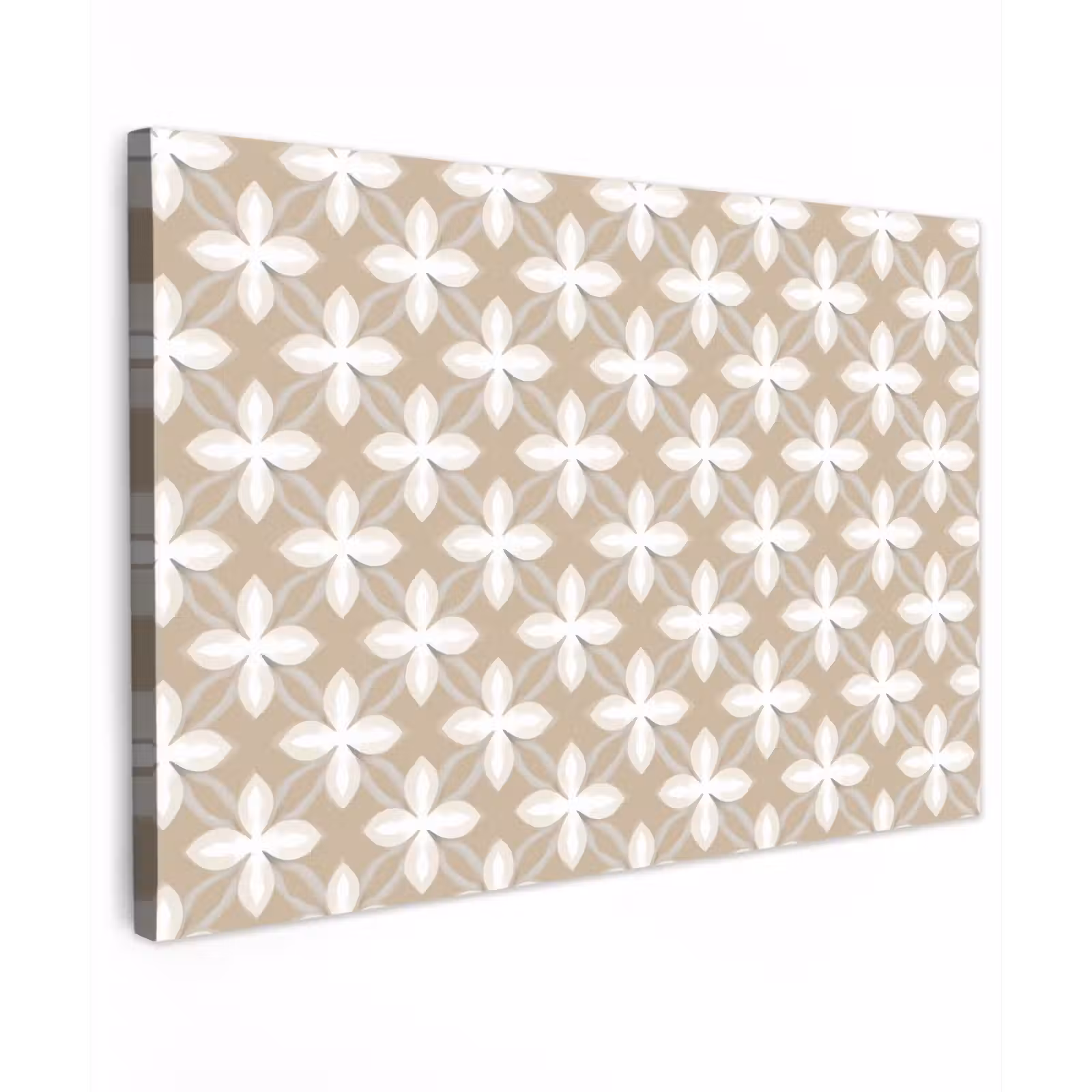Canvas schilderij - Patroon - Symmetrisch - Beige — 1