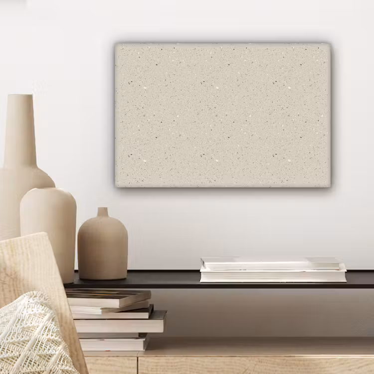 Canvas schilderij - Lichtbeige - Terrazzo - Grijs — 5