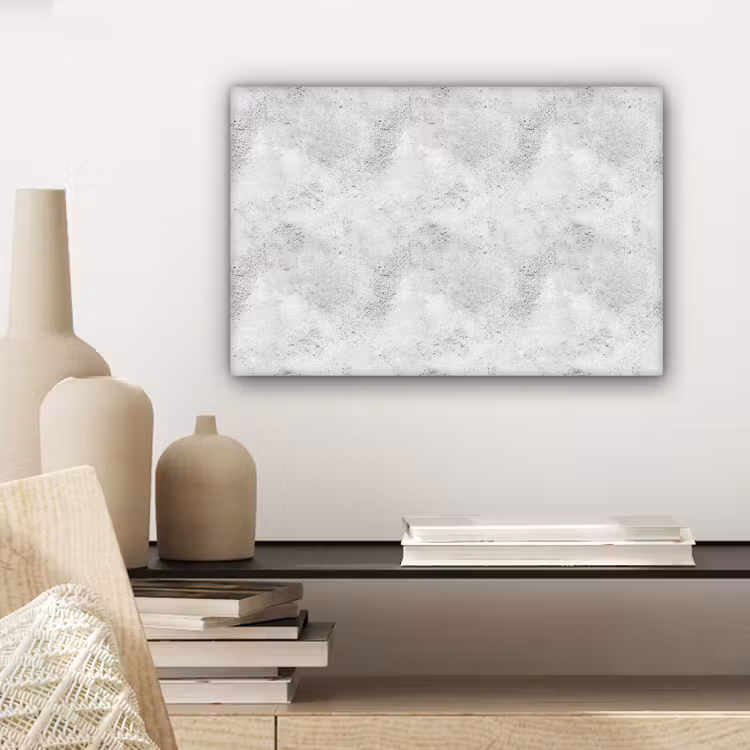 Canvas schilderij - Lichtgrijs - Ruw - Subtiel — 5