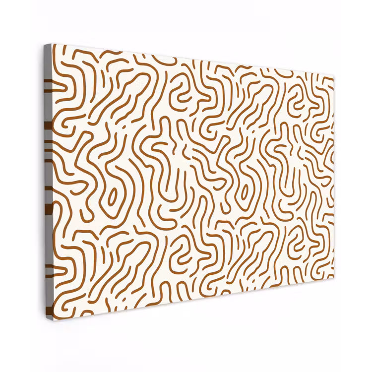 Canvas schilderij - Minimalistisch - Patroon - Terracotta — 1