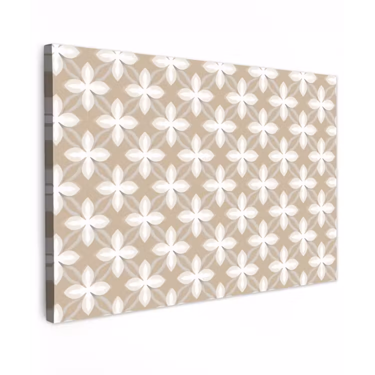 Canvas schilderij - Patroon - Symmetrisch - Beige — 1
