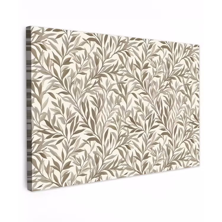 Canvas schilderij - Takken - Botanisch - Taupe — 1
