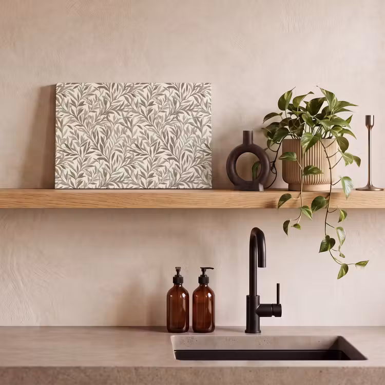 Canvas schilderij - Takken - Botanisch - Taupe — 3