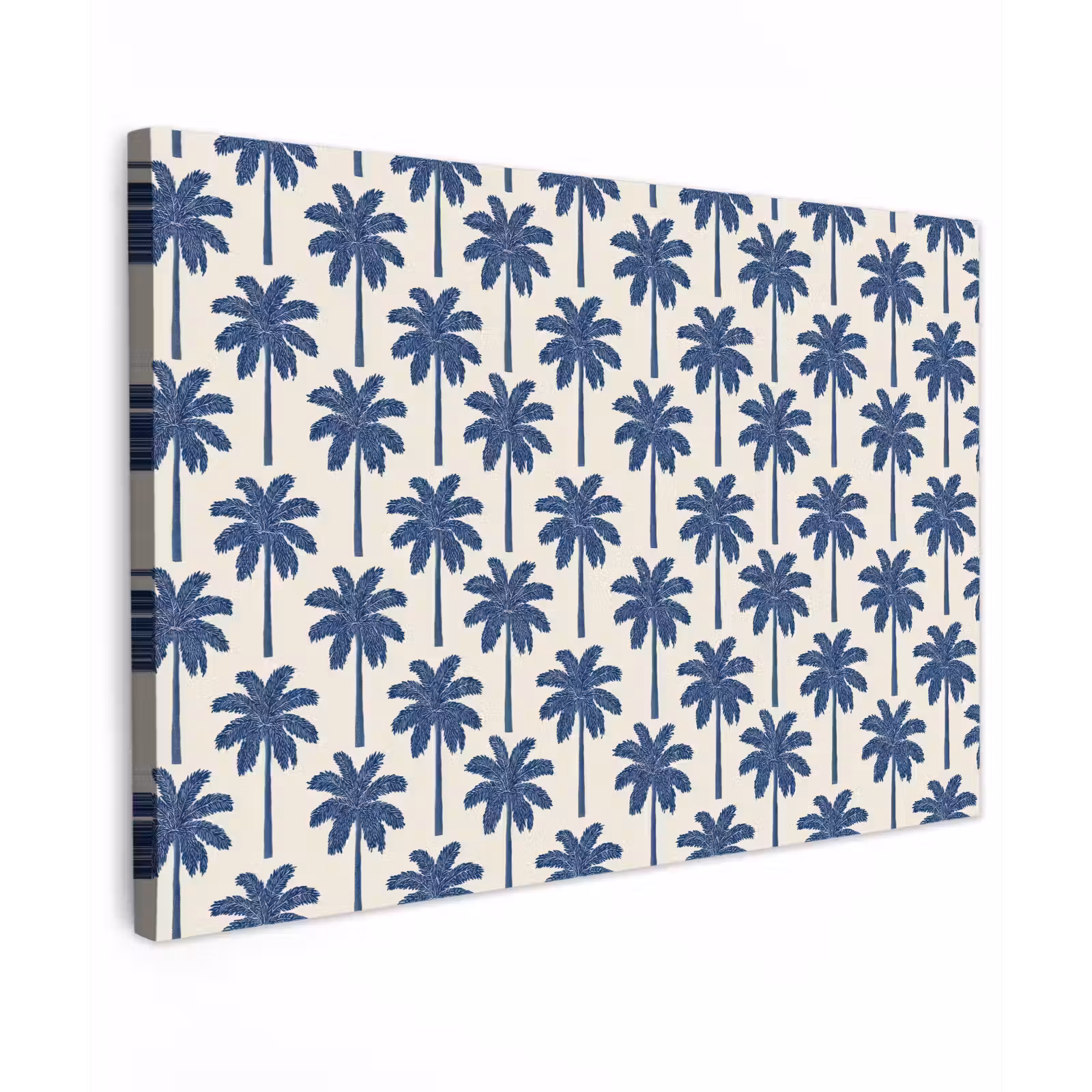Canvas schilderij - Symmetrisch - Palm - Blauw — 1