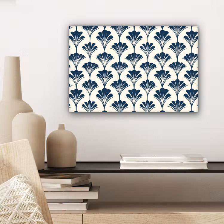 Canvas schilderij - Klassiek - Motief - Blauw — 5