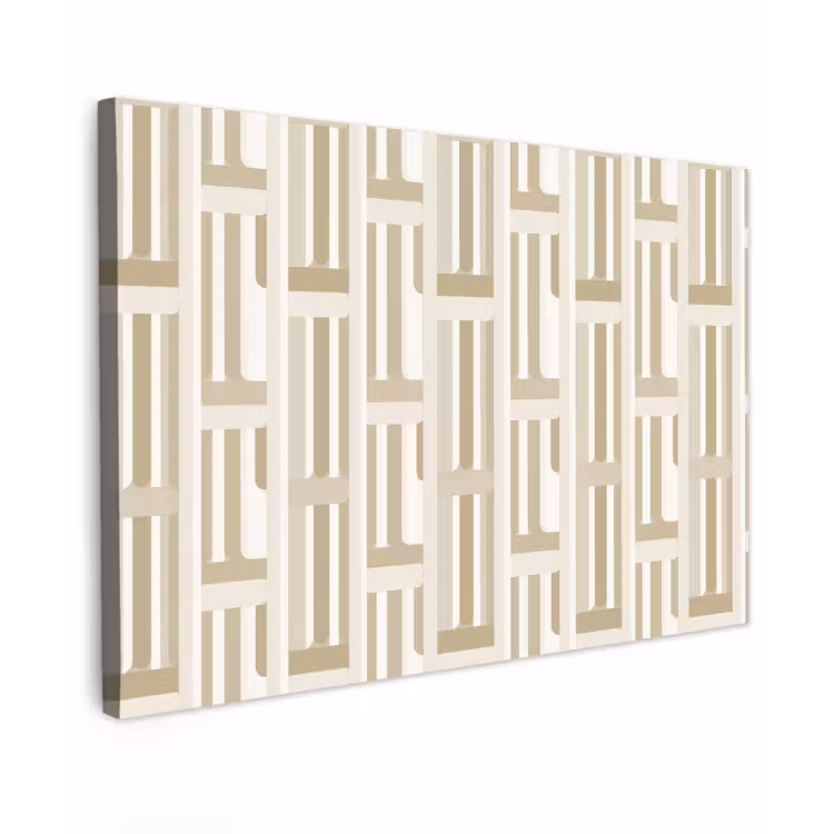 Canvas schilderij - Modern - Geometrisch - Beige — 1