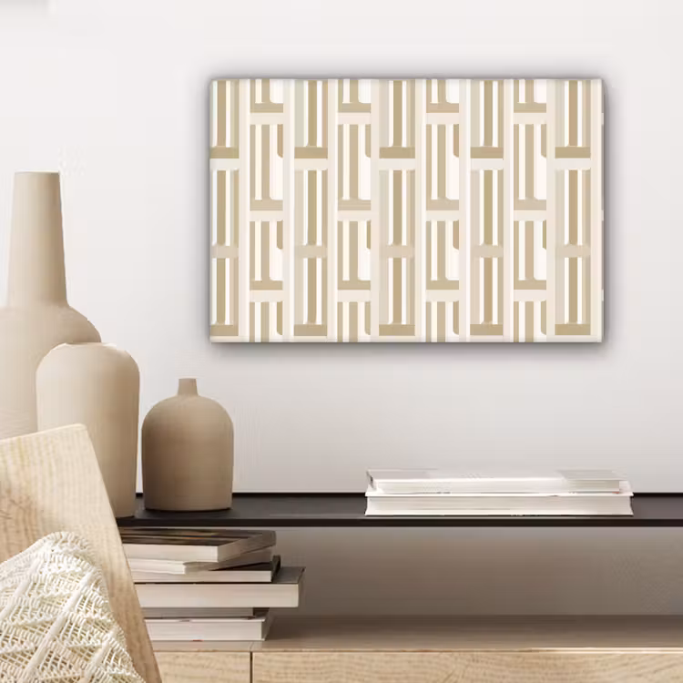 Canvas schilderij - Modern - Geometrisch - Beige — 5