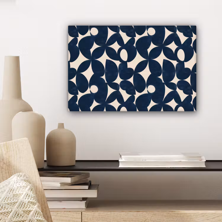 Canvas schilderij - Modern - Geometrisch - Blauw — 5