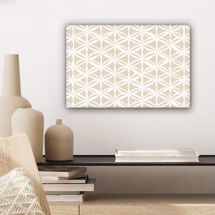 Canvas schilderij - Motief - Modern - Beige — 5