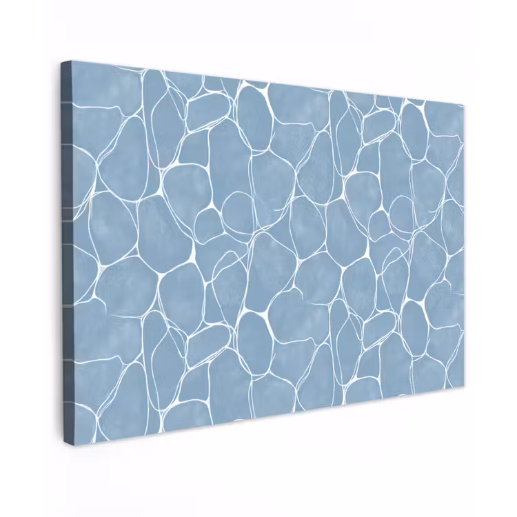 Canvas schilderij - Organisch - Patroon - Blauw — 1