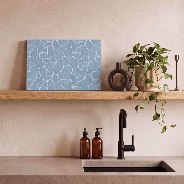 Canvas schilderij - Organisch - Patroon - Blauw — 3
