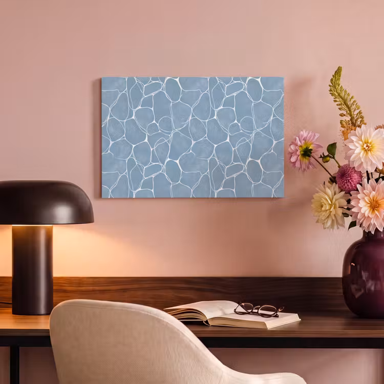 Canvas schilderij - Organisch - Patroon - Blauw — 4
