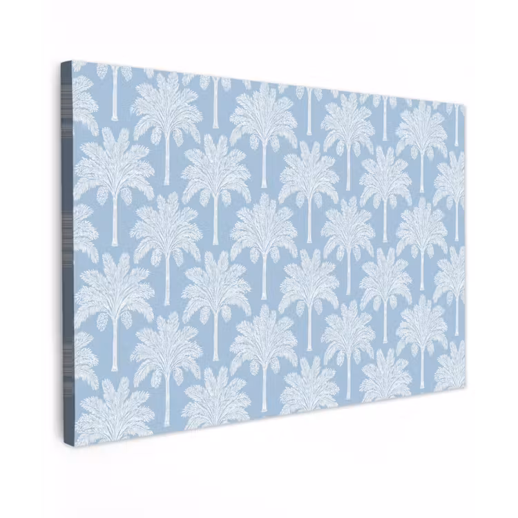 Canvas schilderij - Palmboom - Modern - Blauw — 1