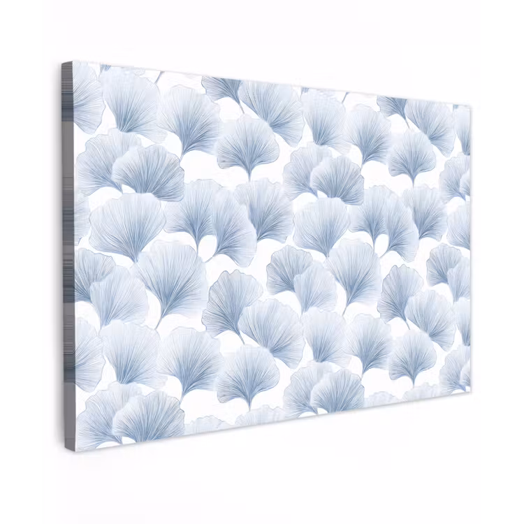 Canvas schilderij - Waaier - Modern - Blauw — 1