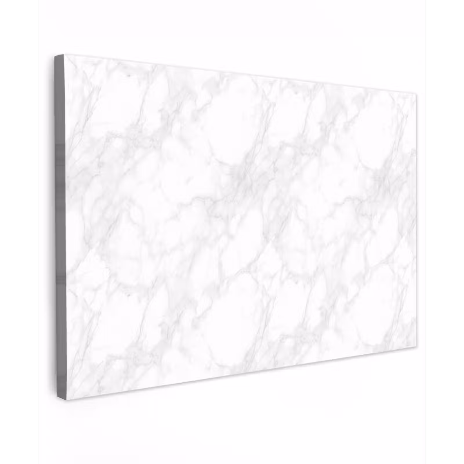Canvas schilderij - Minimalistisch - Wit - Grijze aders — 1