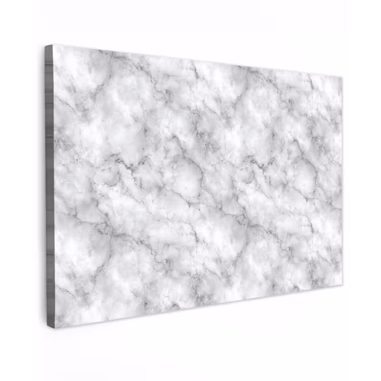 Canvas schilderij - Grijs - Marmer - Klassiek - Aders — 1