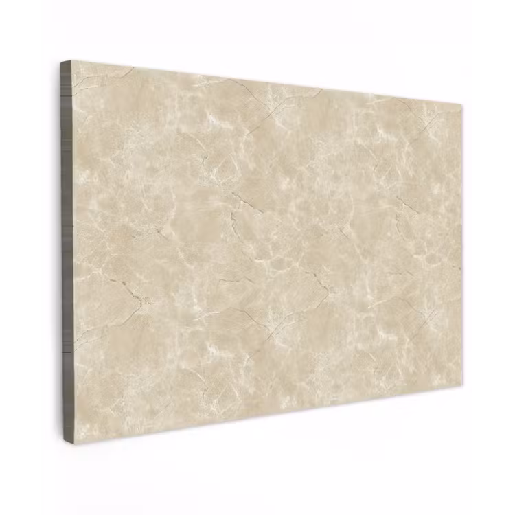 Canvas schilderij - Lichtbeige - Marmer - Diffusie adering — 1
