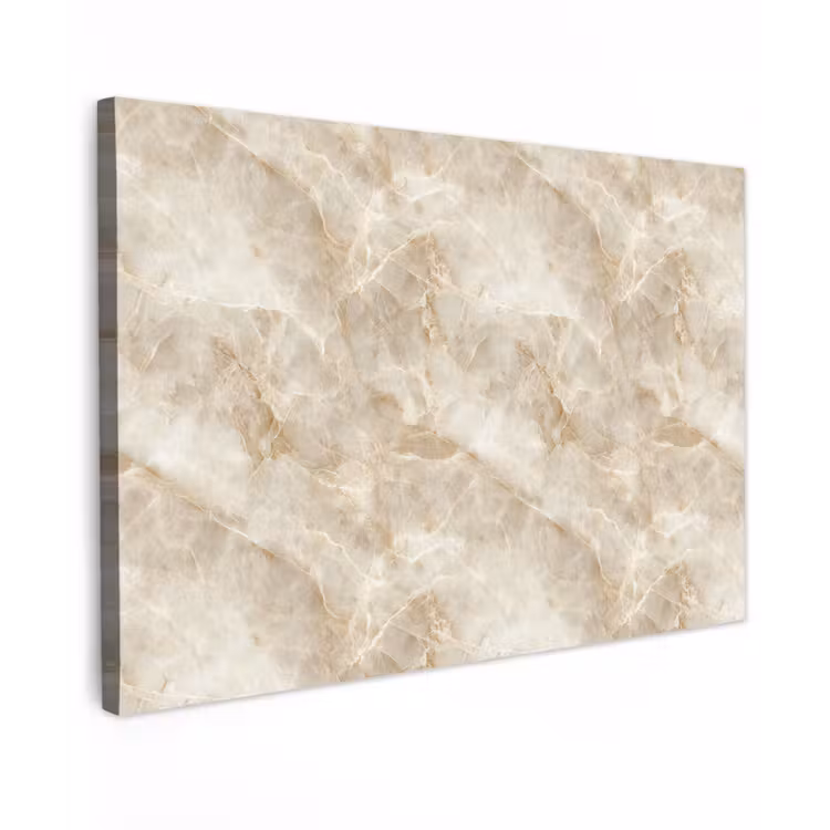 Canvas schilderij - Lichtbeige - Onyx - Subtiel — 1