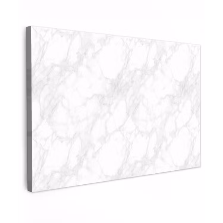 Canvas schilderij - Minimalistisch - Wit - Grijze aders — 1