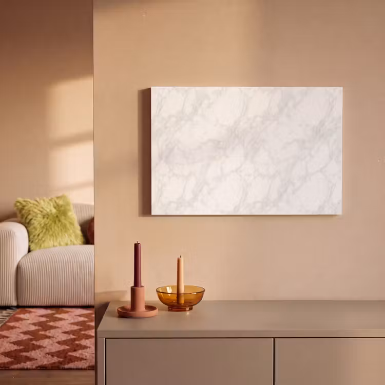 Canvas schilderij - Minimalistisch - Wit - Grijze aders — 2