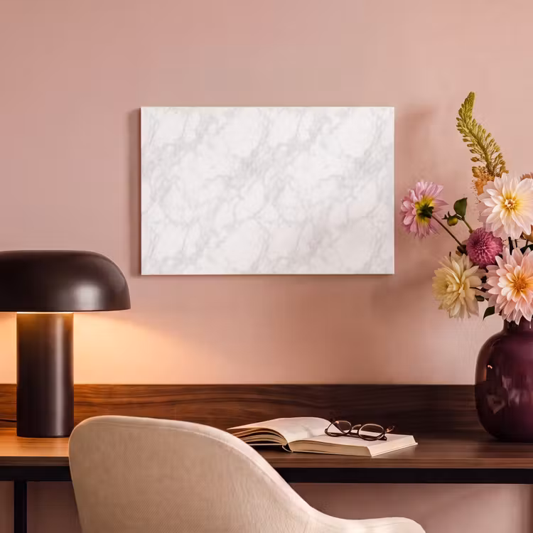 Canvas schilderij - Minimalistisch - Wit - Grijze aders — 4