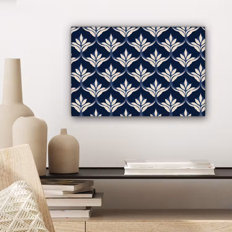 Canvas schilderij - Modern - Ontwerp - Blauw — 5