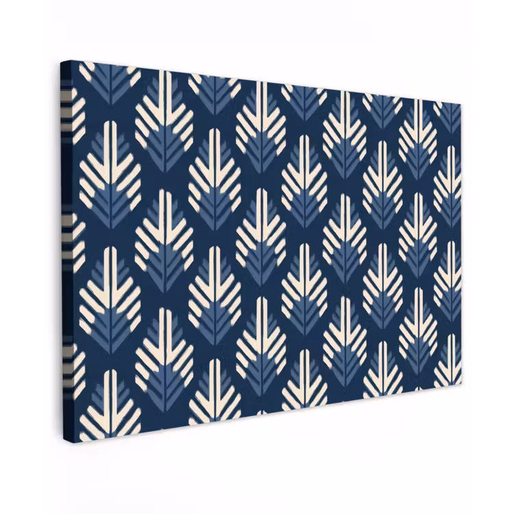 Canvas schilderij - Modern - Patroon - Blauw — 1