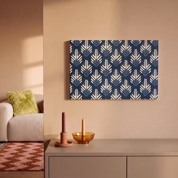 Canvas schilderij - Modern - Patroon - Blauw — 2