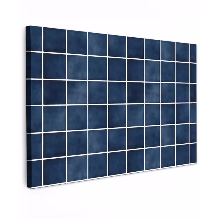 Canvas schilderij - Tegel - Modern - Blauw — 1