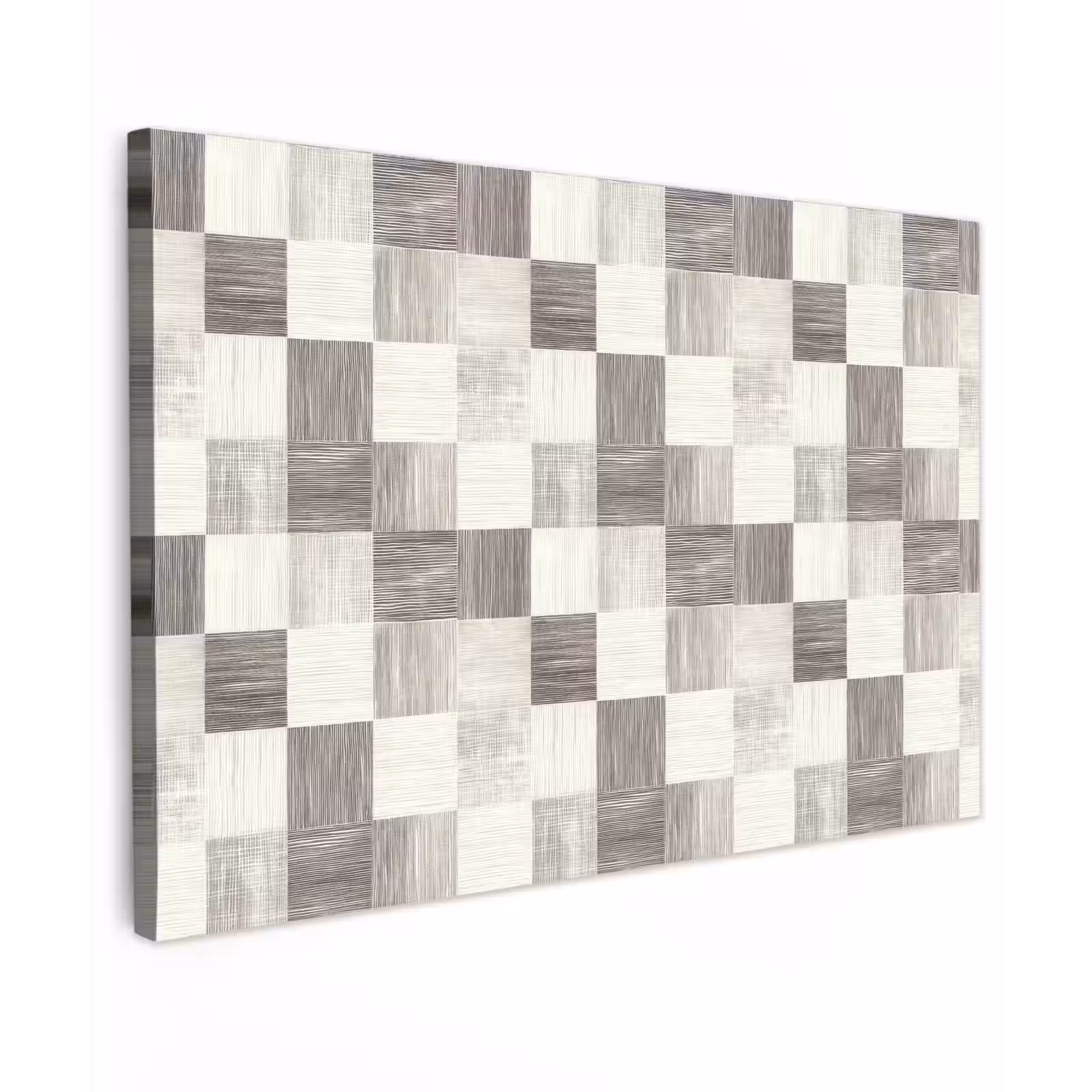 Canvas schilderij - Patroon - Dambord - Houtnerf — 1