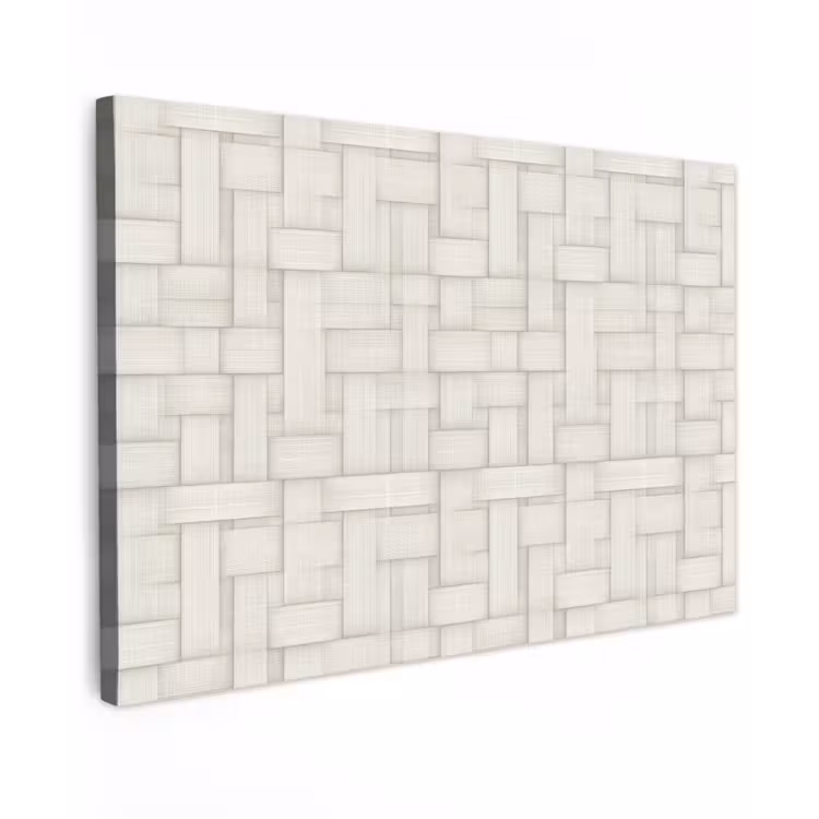 Canvas schilderij - Vlechtwerk - Banen - Beige — 1