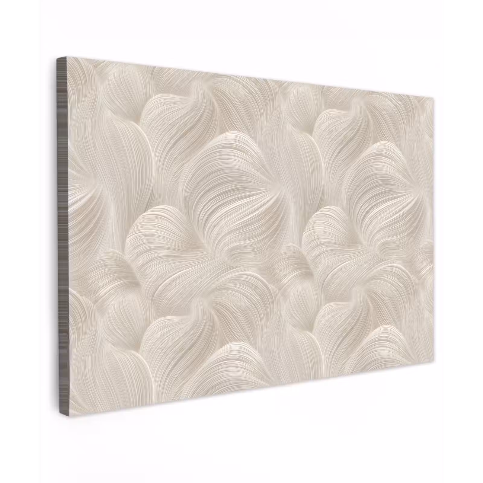 Canvas schilderij - Lijnen - Waaier - Beige — 1