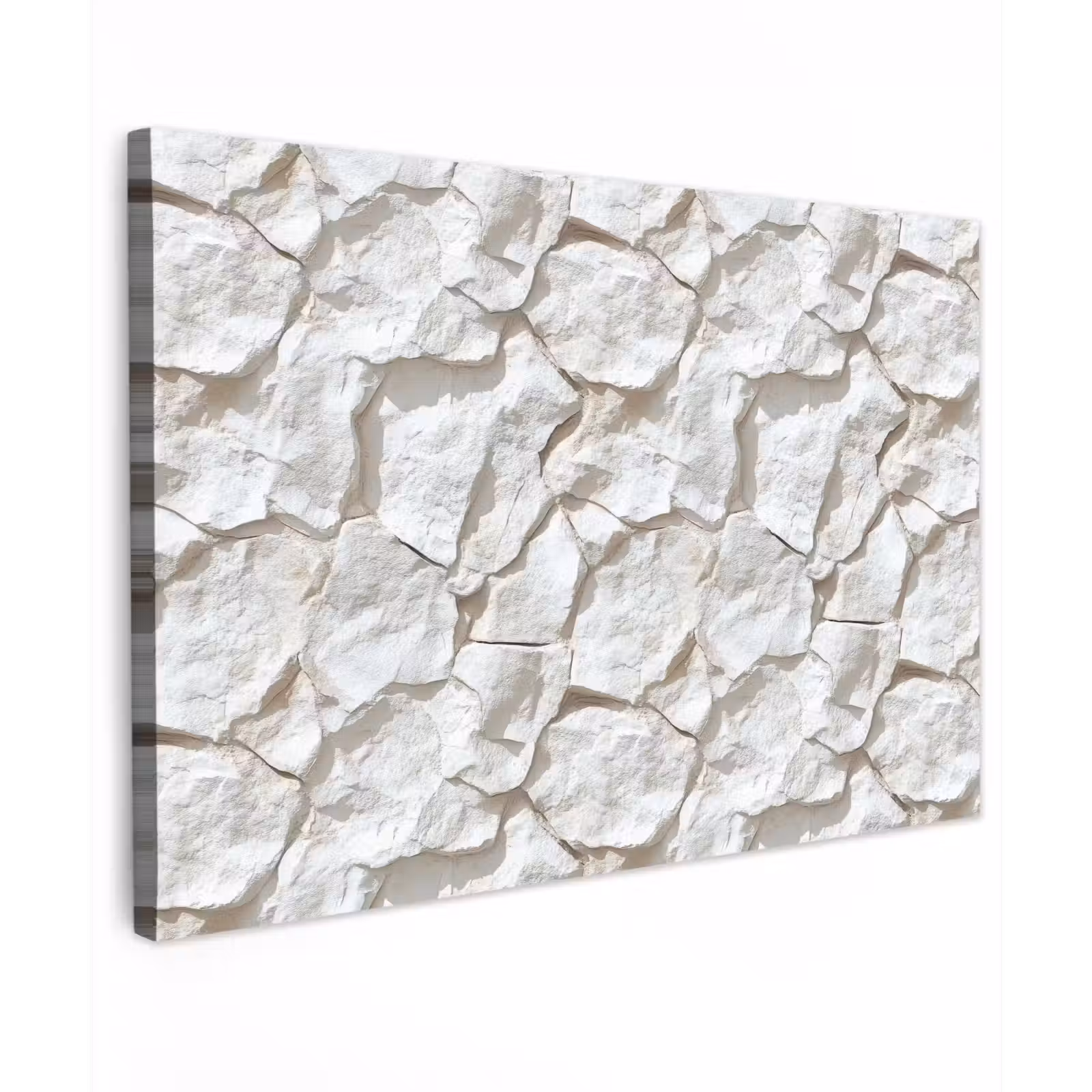 Canvas schilderij - Structuur - Rots - Wit — 1