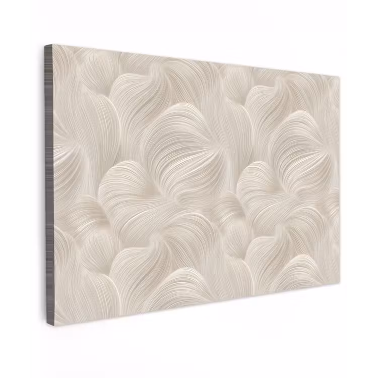 Canvas schilderij - Lijnen - Waaier - Beige — 1