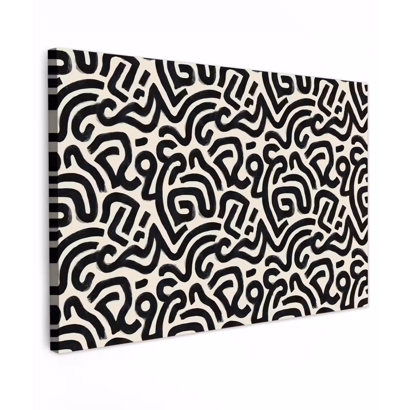 Canvas schilderij - Modern - Abstract - Zwart — 1
