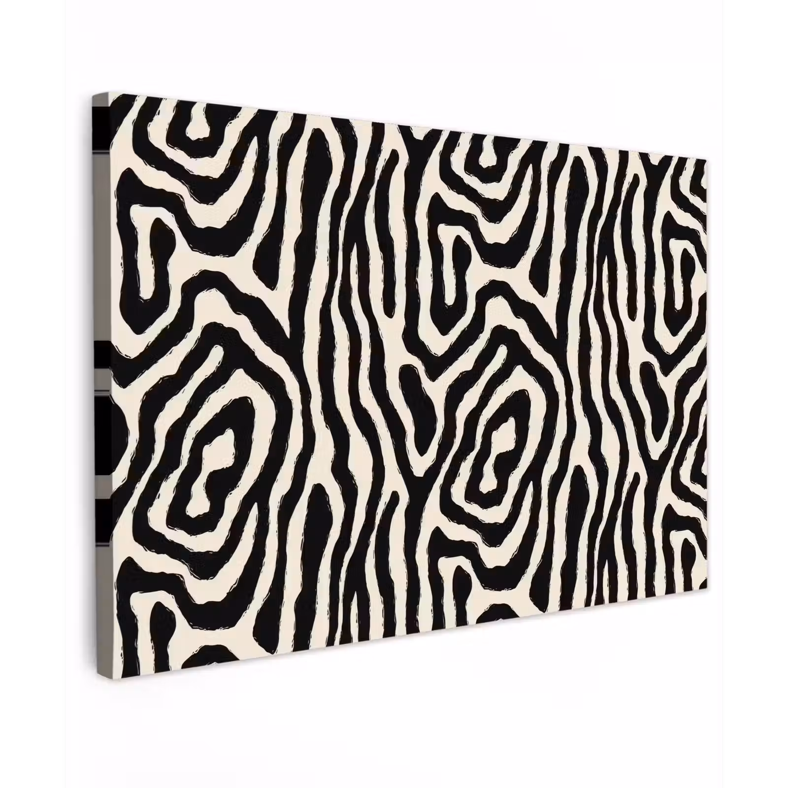 Canvas schilderij - Zebra - Zwart - Abstract — 1