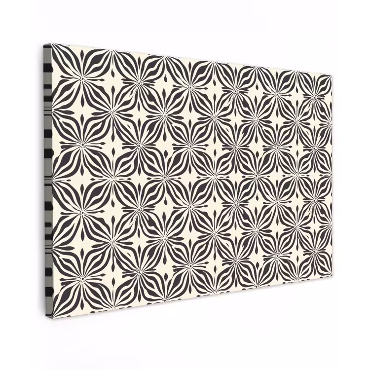 Canvas schilderij - Grafisch - Patroon - Zwart — 1