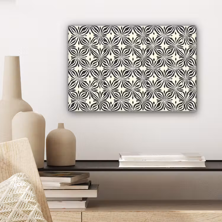 Canvas schilderij - Grafisch - Patroon - Zwart — 5