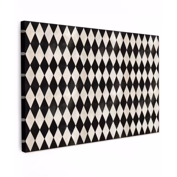 Canvas schilderij - Klassiek - Patroon - Zwart — 1
