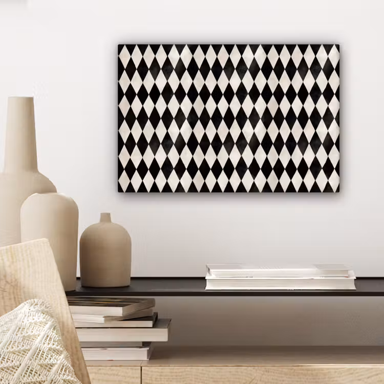Canvas schilderij - Klassiek - Patroon - Zwart — 5