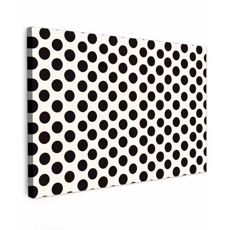 Canvas schilderij - Klassiek - Stippen - Zwart — 1