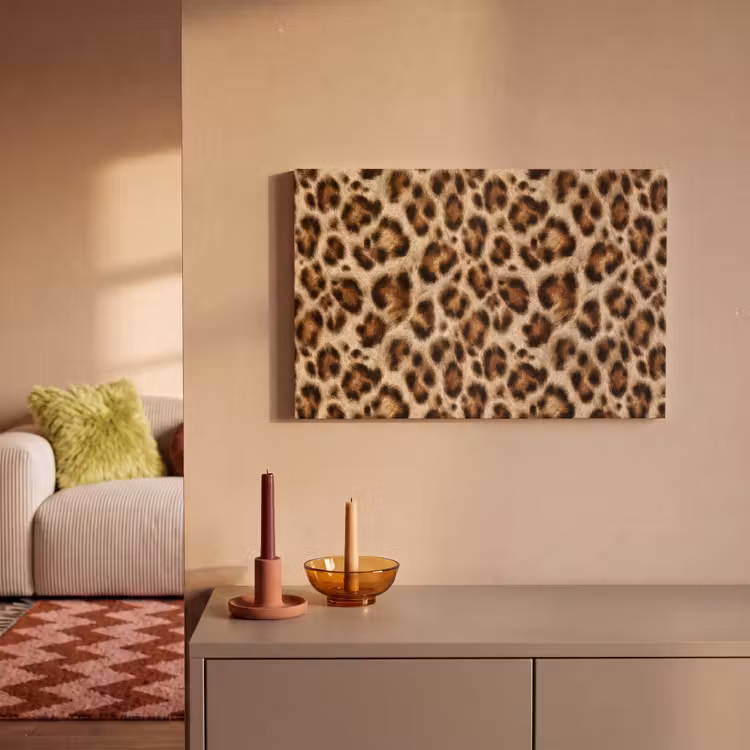 Canvas schilderij - Luipaard - Bruin - Vacht — 2