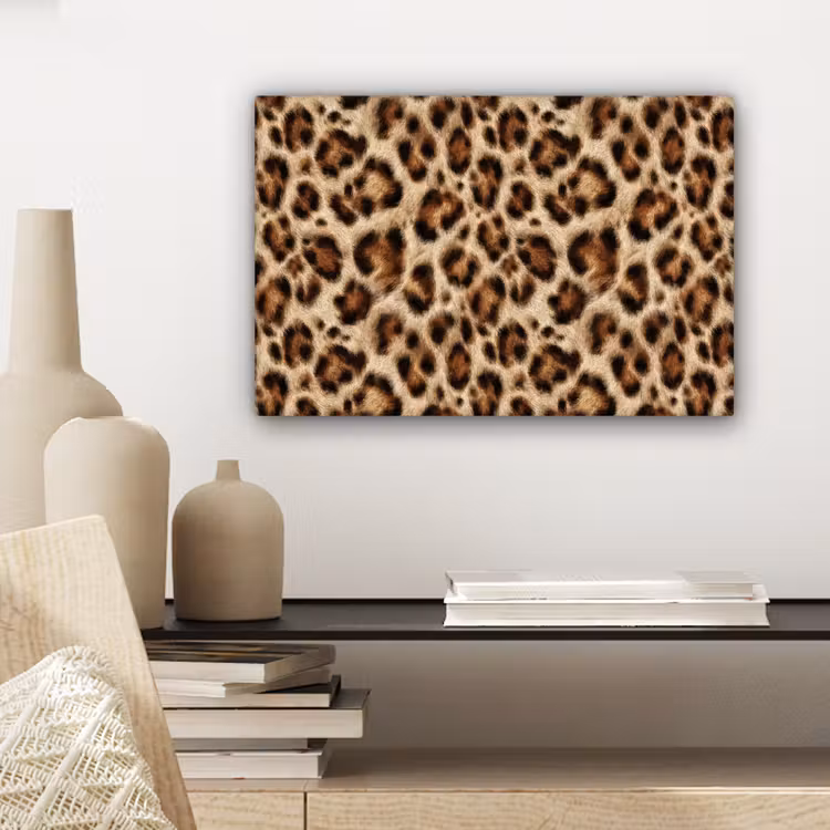 Canvas schilderij - Luipaard - Bruin - Vacht — 5