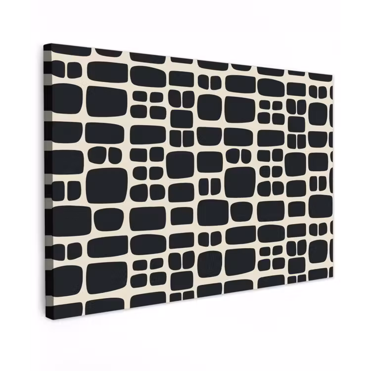 Canvas schilderij - Modern - Organisch - Zwart — 1