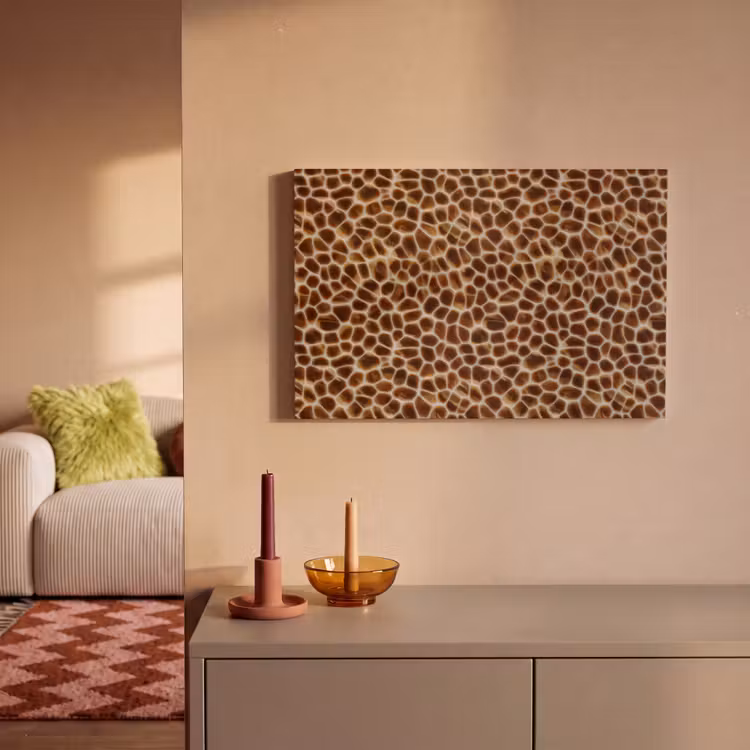 Canvas schilderij - Schildpad - Bruin - Patroon — 2